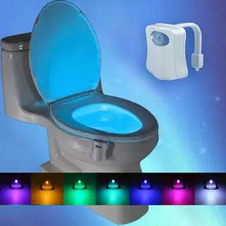 Motion Sensor Toilet Night Light – 16/8 Color LED Bowl Light with Smart Detection